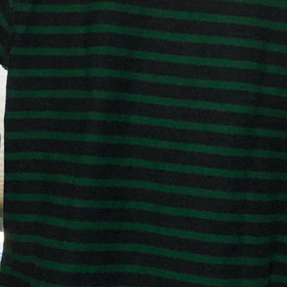 Lands' End green and blue Striped Anchor Sweater - Picture 4 of 6
